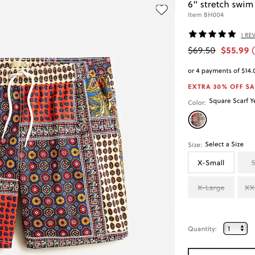 J Crew swim trunks